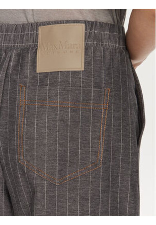 Max Mara Leisure Spodnie materiałowe Foggia 2426786108 Szary Wide Leg. Kolor: szary. Materiał: bawełna, syntetyk