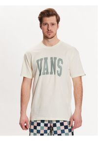Vans T-Shirt Varsity Type Ss Tee VN00003B Biały Regular Fit. Kolor: biały. Materiał: bawełna