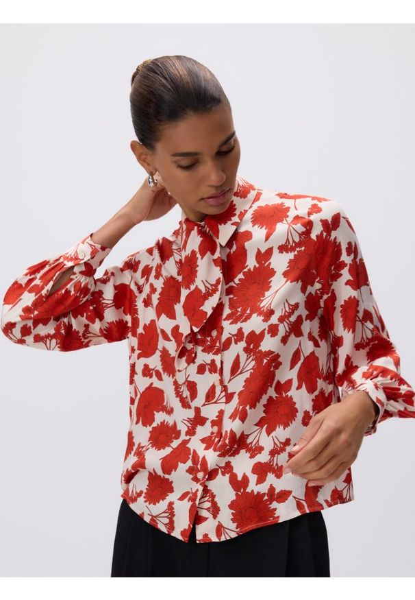 Reserved - Wzorzysta koszula z wiskozy - wielobarwny. Materiał: wiskoza
