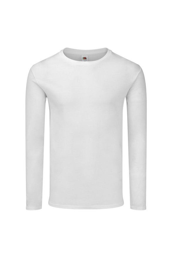 FRUIT OF THE LOOM - Koszulka Z Długim Rękawem Unisex Adult Iconic 140. Kolor: biały. Długość rękawa: długi rękaw. Długość: długie