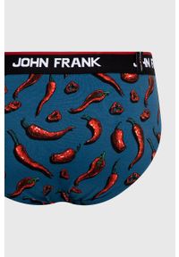 John Frank Slipy męskie kolor granatowy. Kolor: niebieski. Materiał: materiał
