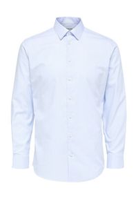 Selected Homme Koszula 16080200 Błękitny Slim Fit. Kolor: niebieski. Materiał: bawełna #4