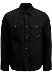 Jack & Jones - JACK & JONES JJIROYAL OVERSHIRT R211 BLACK DENIM 12155119. Materiał: denim
