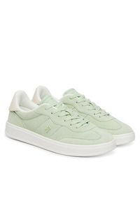TOMMY HILFIGER - Tommy Hilfiger Sneakersy Th Heritage Monogram Sneaker FW0FW09180 Zielony. Kolor: zielony. Materiał: zamsz, skóra #6