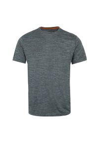 Regatta - T-shirt Męski Melanżowy Fingal Edition. Kolor: wielokolorowy, niebieski, szary. Wzór: melanż