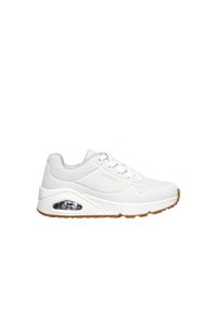 skechers - Buty na co dzień młodzieżowe SKECHERS UNO STAND ON AIR skóra. Okazja: na co dzień. Kolor: biały. Materiał: skóra. Model: Skechers Sport. Sport: turystyka piesza #1