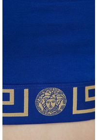 VERSACE - Versace biustonosz kolor granatowy gładki. Kolor: niebieski. Materiał: dzianina. Rodzaj stanika: odpinane ramiączka. Wzór: gładki #4