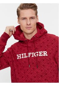 TOMMY HILFIGER - Tommy Hilfiger Bluza Aop Monogram MW0MW32703 Czerwony Regular Fit. Kolor: czerwony. Materiał: bawełna