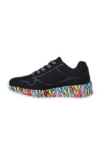 skechers - Kapcie SKECHERS UNO LITESUBTLE LOVE Czarny. Kolor: wielokolorowy. Materiał: syntetyk, tkanina
