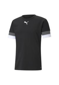 Puma - Koszulka piłkarska męska PUMA teamRISE Jersey. Kolor: wielokolorowy, czarny, szary. Materiał: jersey, poliester. Sport: piłka nożna