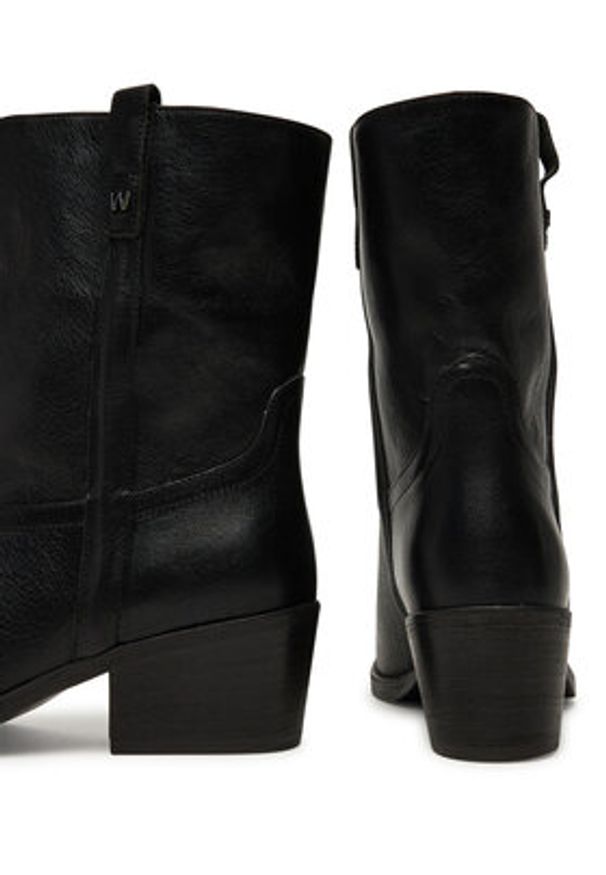 Weekend Max Mara Botki Ranch 2525796034600 Czarny. Kolor: czarny. Materiał: skóra