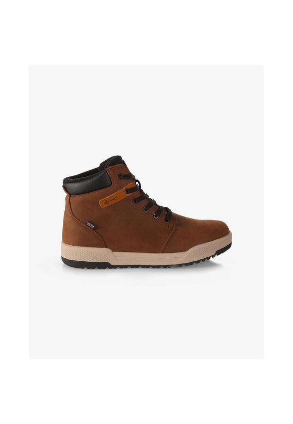 Kilpi LOMAR HIGH WP-M męskie buty sportowe do rekreacji. Kolor: brązowy. Materiał: nylon