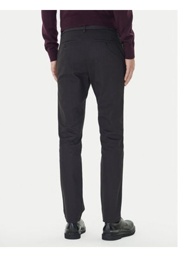 Calvin Klein Chinosy LV04LD613G Czarny Slim Fit. Kolor: czarny. Materiał: bawełna