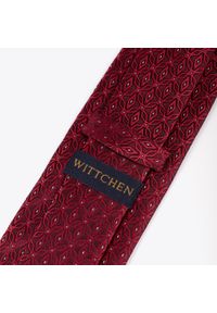 Wittchen - Krawat z jedwabiu we wzory czerwono-beżowy. Kolor: beżowy, czerwony, wielokolorowy. Materiał: jedwab. Wzór: gładki. Styl: elegancki #3