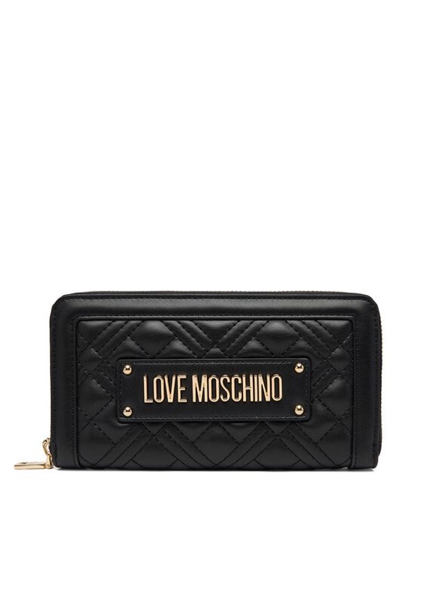 Love Moschino - LOVE MOSCHINO Portfel JC5600PP1OLA0000 Czarny. Kolor: czarny. Materiał: skóra