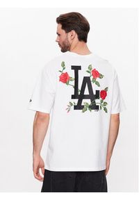 New Era T-Shirt Unisex La Dodgers Mlb Floral Graphic 60332265 Biały Oversize. Kolor: biały. Materiał: bawełna #3