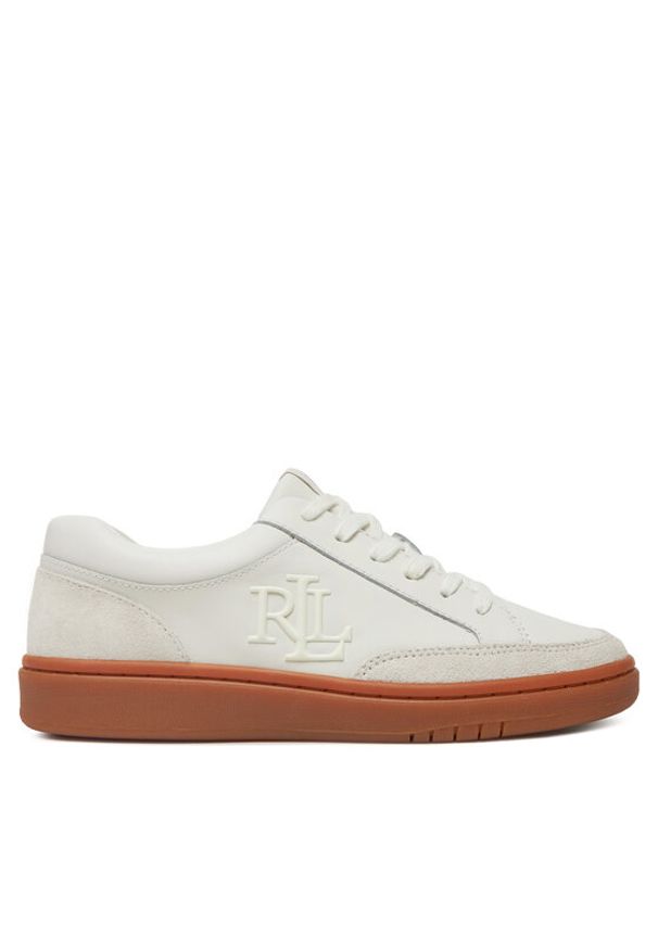 Lauren Ralph Lauren - LAUREN RALPH LAUREN Sneakersy Hailey VI 802959240001 Biały. Kolor: biały. Materiał: skóra