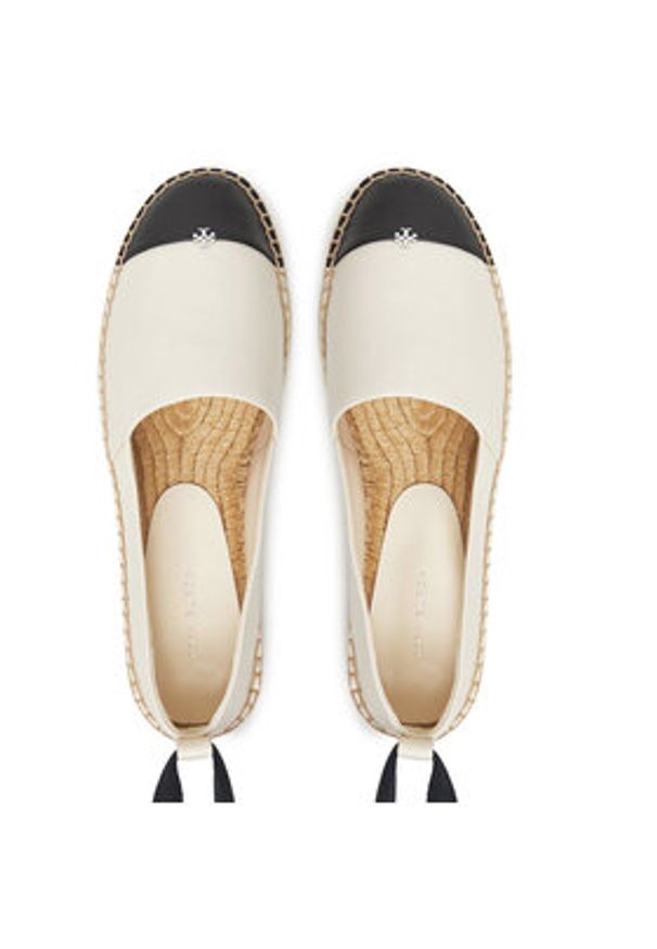 Tory Burch Espadryle 164724 Beżowy. Kolor: beżowy. Materiał: skóra