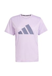 Adidas - Koszulka Run It. Kolor: różowy. Materiał: materiał. Sport: bieganie