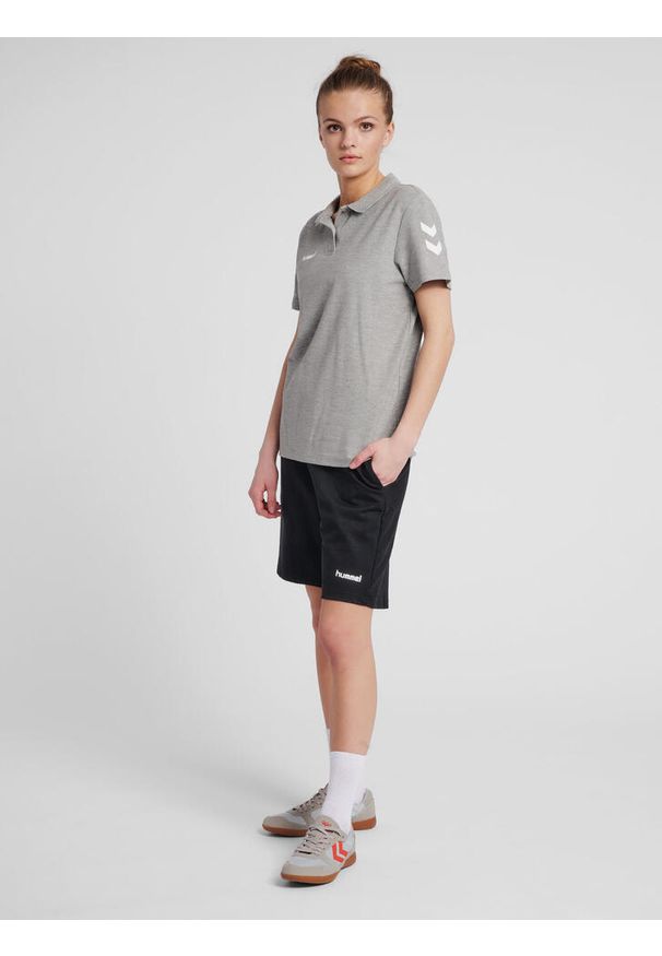 Koszulka tenisowa polo damska Hummel Go Cotton Polo Woman. Typ kołnierza: polo. Kolor: szary. Sport: tenis
