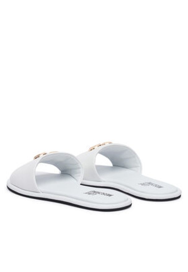 Love Moschino - LOVE MOSCHINO Klapki JA28252G0OIA0100 Biały. Kolor: biały. Materiał: materiał