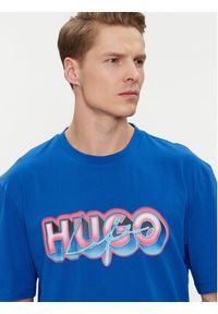 Hugo T-Shirt Nillumi 50515278 Niebieski Regular Fit. Kolor: niebieski. Materiał: bawełna #5