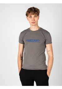 Emporio Armani T-shirt "C-Neck" | 111035 2F725 | Mężczyzna | Szary. Kolor: szary. Materiał: bawełna, elastan. Wzór: nadruk #5