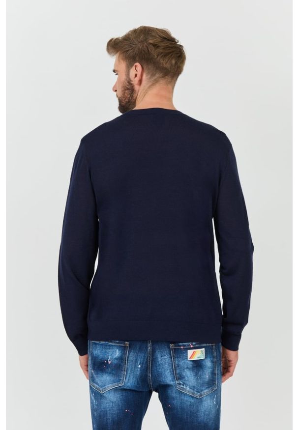 Armani Exchange - ARMANI EXCHANGE Granatowy męski sweter Jumpers, Rozmiar XL. Kolor: niebieski