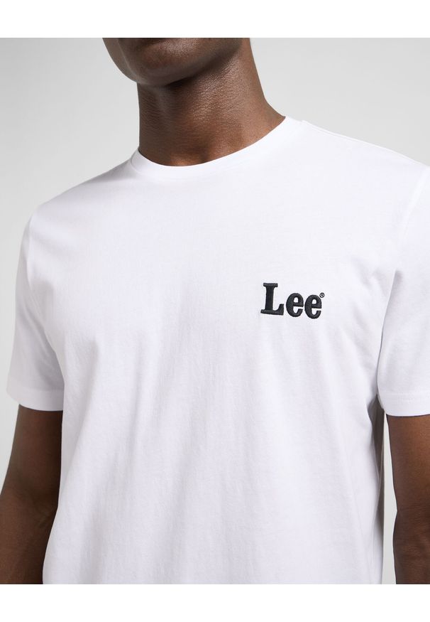 Lee - MESKA KOSZULKA LEE SS SMALL LOGO TEE BRIGHT WHITE 112370503