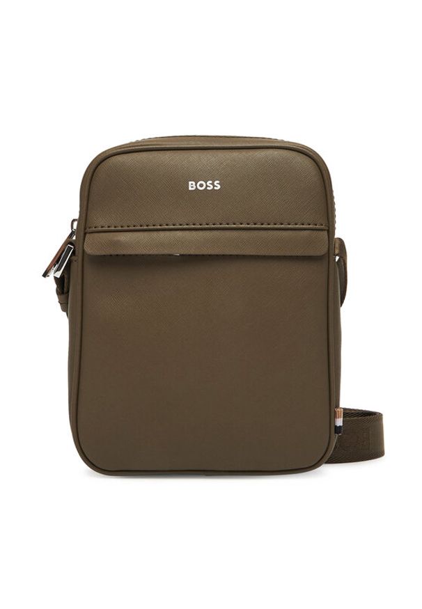 BOSS Saszetka 50483566 Zielony. Kolor: zielony. Materiał: skóra