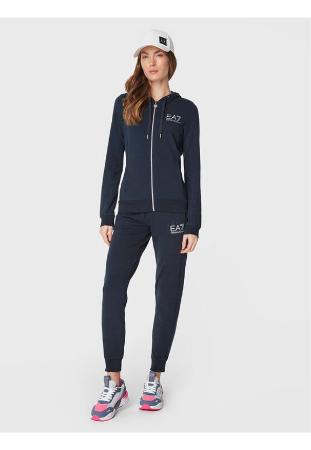 EA7 Emporio Armani Dres 6LTV61 TJCQZ 1554 Granatowy Regular Fit. Kolor: niebieski. Materiał: bawełna, dresówka