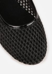 Renee - Czarne Balerinki ze Skórzaną Wkładką i Metaliczną Ozdobą Dorialori. Zapięcie: sprzączka. Kolor: czarny. Materiał: skóra. Wzór: aplikacja. Styl: elegancki #9