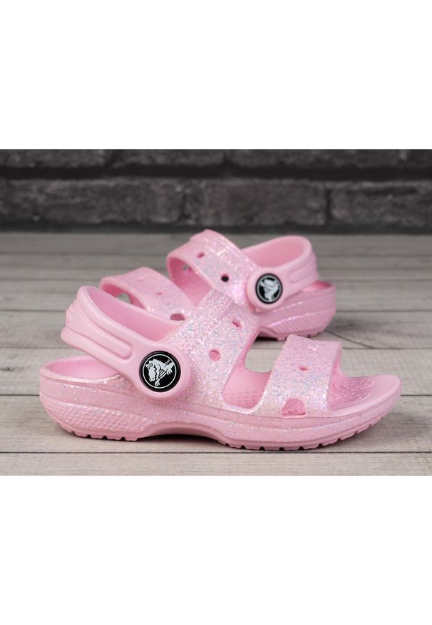 Sandały dziecięce dla dziewczynek Crocs CLASSIC CROCS GLITTER. Kolor: różowy