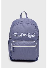 Converse plecak kolor fioletowy duży z nadrukiem. Kolor: fioletowy. Wzór: nadruk #1
