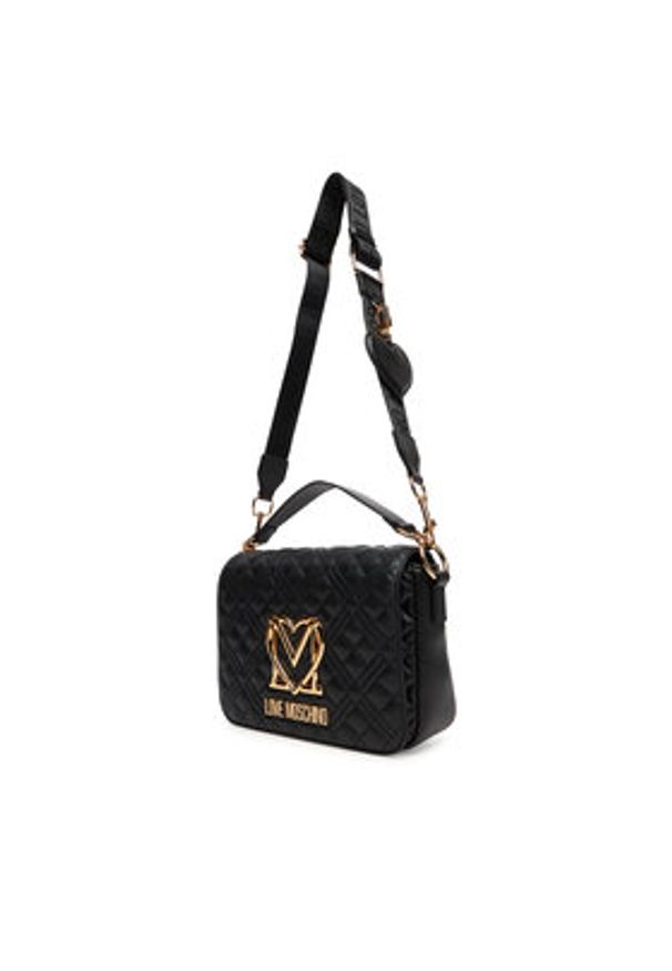 Love Moschino - LOVE MOSCHINO Torebka JC4302PP0MK1200A Czarny. Kolor: czarny. Materiał: skórzane
