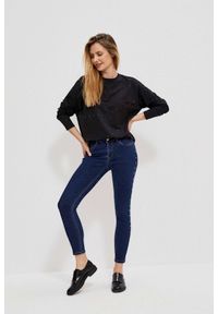 MOODO - Jeansy typu rurki z dżetami. Długość: długie. Wzór: gładki