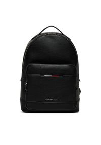 TOMMY HILFIGER - Tommy Hilfiger Plecak Th Central Backpack AM0AM13483 Czarny. Kolor: czarny. Materiał: skóra