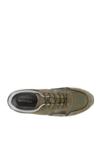 Wittchen - Męskie sneakersy zamszowe z elastycznymi wstawkami zielone. Okazja: na co dzień. Nosek buta: okrągły. Kolor: zielony. Materiał: zamsz, skóra. Sport: turystyka piesza #9