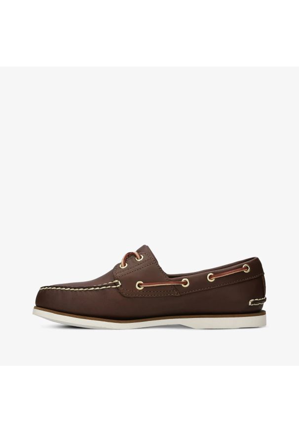 Timberland CLASSIC BOAT 2 EYE Mokasyny męskie. Okazja: na spacer, na co dzień. Kolor: brązowy. Materiał: guma, skóra. Sezon: lato. Styl: klasyczny, casual, wakacyjny, elegancki
