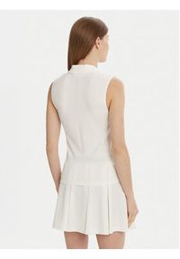 Lacoste Koszulka techniczna PF0614 Biały Slim Fit. Kolor: biały. Materiał: syntetyk