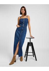 Lee - DAMSKA SUKIENKA LEE MAXI DENIM DRESS DARK FUSION 112363487. Materiał: denim. Długość: maxi #6