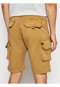Alpha Industries Szorty materiałowe Crew 176203 Brązowy Slim Fit. Kolor: brązowy. Materiał: materiał, bawełna