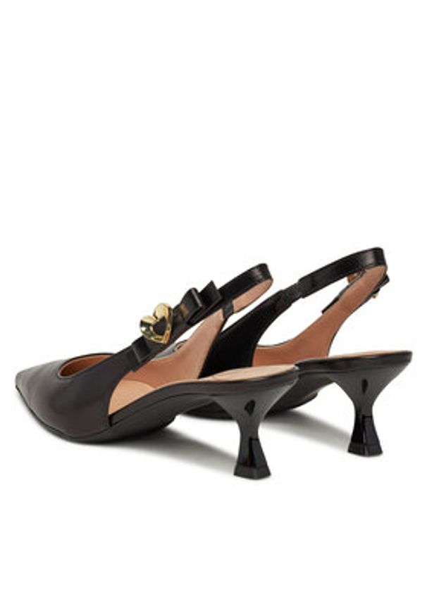 Love Moschino - LOVE MOSCHINO Czółenka JA10155G0MIE0000 Czarny. Kolor: czarny. Materiał: skóra