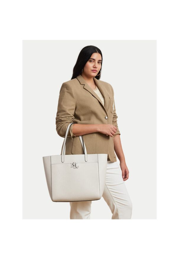 Lauren Ralph Lauren - Torebka LAUREN RALPH LAUREN. Kolor: biały