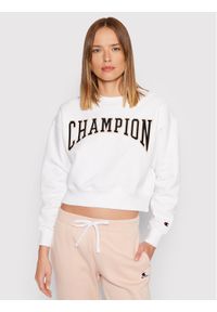 Champion Bluza Collegiate Logo 114767 Biały Regular Fit. Kolor: biały. Materiał: bawełna