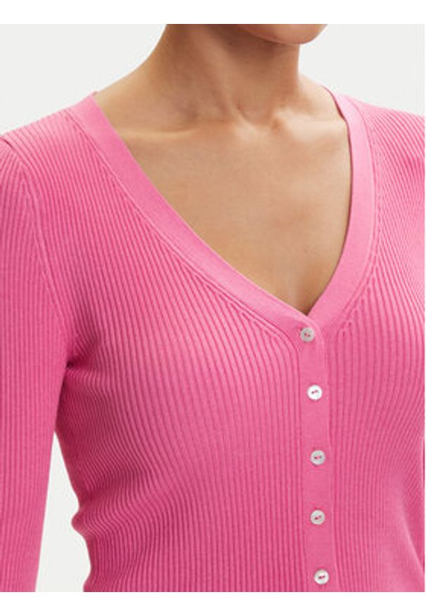 only - ONLY Kardigan Mist 15363392 Różowy Slim Fit. Kolor: różowy. Materiał: syntetyk