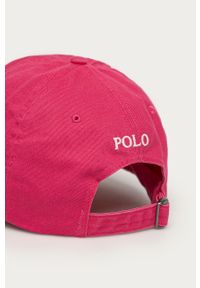 Polo Ralph Lauren - Czapka z daszkiem. Kolor: różowy. Materiał: tkanina, materiał. Wzór: gładki #2