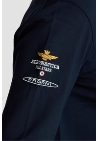 Aeronautica Militare - AERONAUTICA MILLITARE Granatowa bluza rozpinana SWEATSHIRT. Kolor: niebieski #7