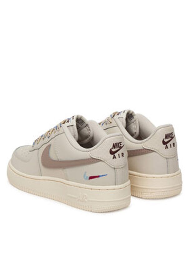 Nike Sneakersy Air Force 1 LV8 1 (GS) HQ1907 100 Beżowy. Kolor: beżowy. Materiał: skóra, syntetyk. Model: Nike Air Force