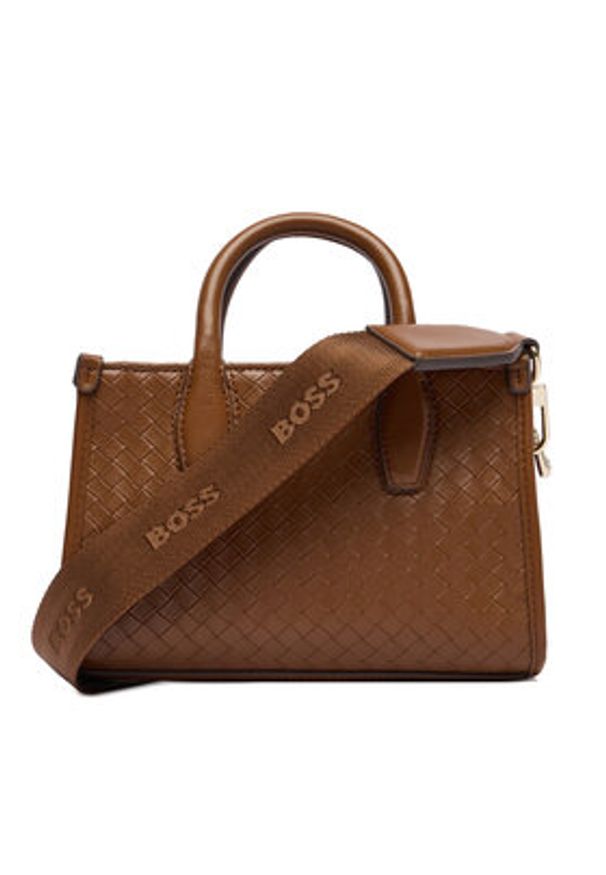 BOSS Torebka Sandy Sm 50557998 Brązowy. Kolor: brązowy. Materiał: skórzane